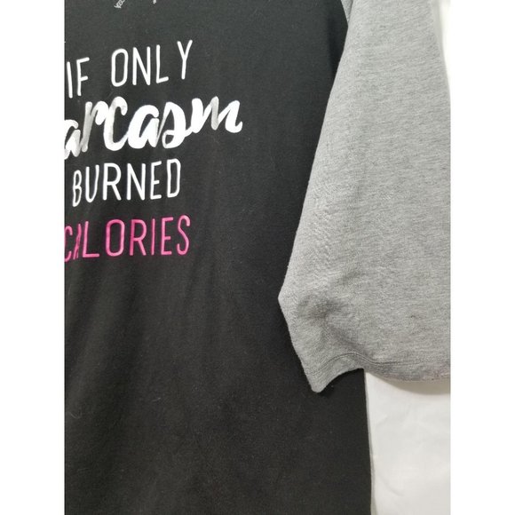 If Sarcasm Burned Calories 3/4 Sleeve Baseball - Picture 4 of 5